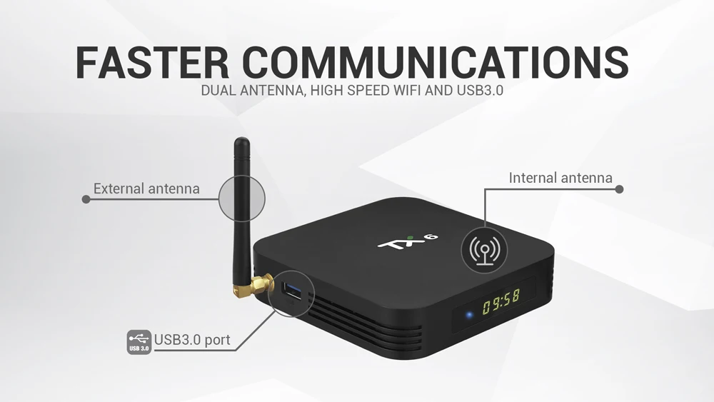 TX6 ТВ приставка android 9 Allwinner H6 4 ГБ 32 ГБ 64 Гб EMMC 2,4 5 ГГц wifi BT4.1 поддержка H.265 Bluetooth 4,0 wifi
