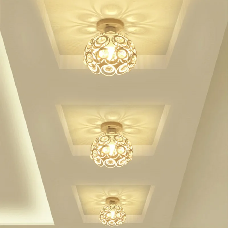 

European Style Aisle Lights Corridor Lights Entrance Lights Creative Balcony Ceiling Crystal Lamp Simple Entrance Foyer Lamps