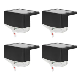 

Solar Deck Lights Outdoor Lighting Decorative Backyard Fence Post Wall Patio, 4 Packs