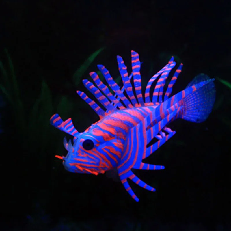 Fishbowl декоративные игрушки аквариум пластик моделирование ночник поддельная рыба цвет большой львицы