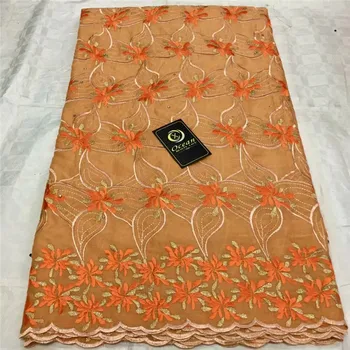 

5 yard Swiss lace fabric latest heavy beaded embroidery African 100% cotton fabrics Swiss voile lace popular Dubai style L200502