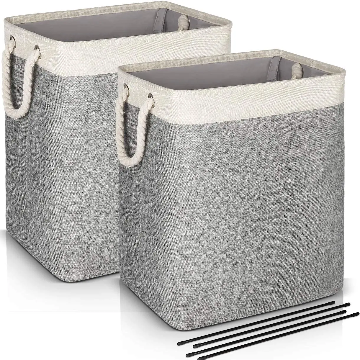 Foldable Washing Clothes Laundry Basket Toys Hamper Storage Bag Organizer Gery