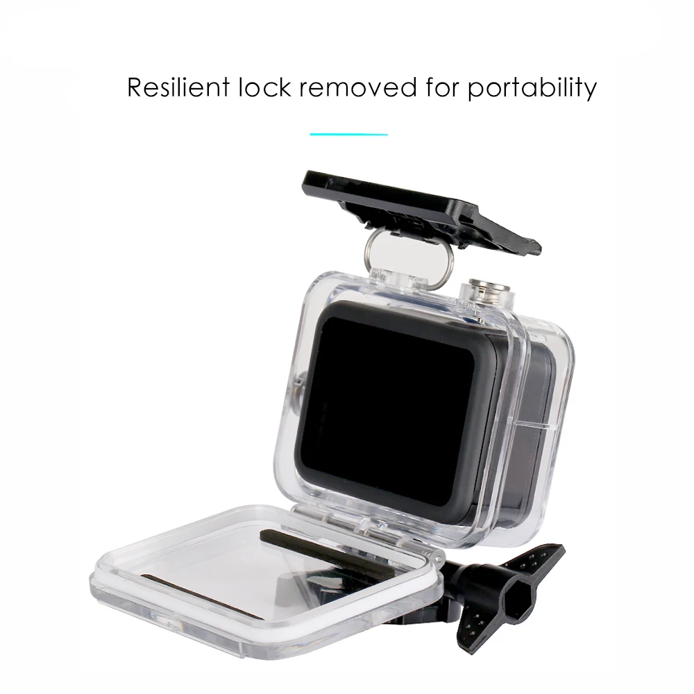 Водонепроницаемый чехол для GoPro Hero 8, черные аксессуары, 60 м/196фт, подводный защитный чехол для дайвинга, подводного плавания