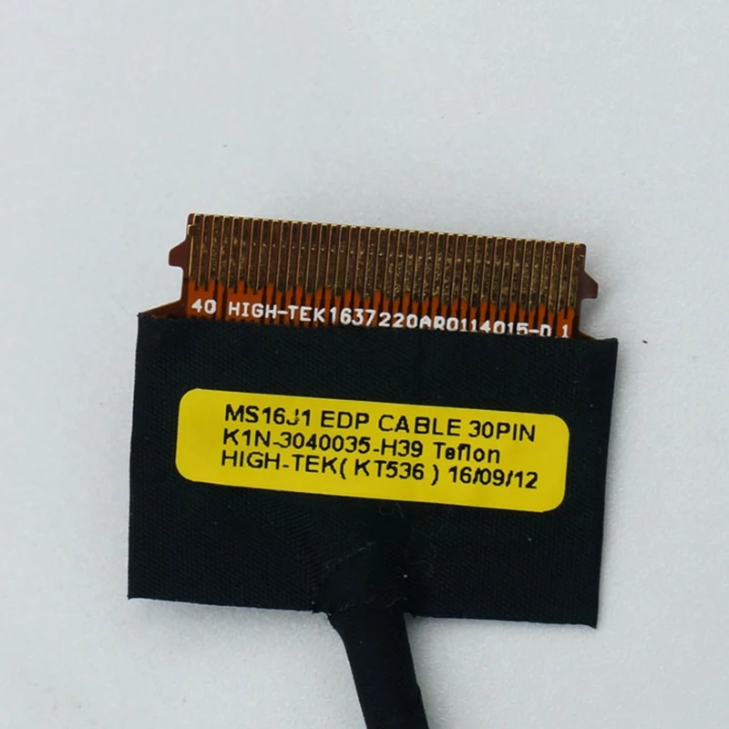 Screen cable for MSI GE62 MS-16J1 MS-16J2 K1N-3040035-H39 30PIN New LCD Video Cable