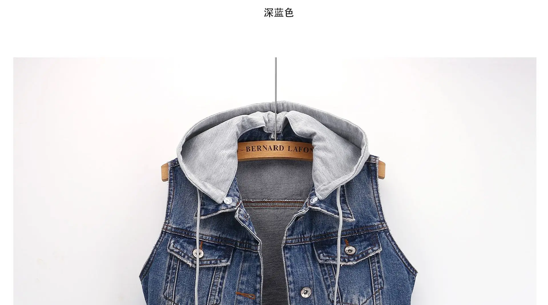 New Hole Short Paragraph Jacket Sleeveless Denim Vest Women's Vest Vest Shoulder Jacket Vest Womens Vest Sleeveless Vest