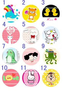 

Handmade Colorful picture Round Glass Cabochons Refrigerator magnet for Necklace Decoration and Phone Chain Accessaries270