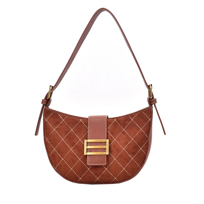 

Retro Dull Polish Textured Large Capacity Bag Women's 2019 Autumn And Winter New Style Fashion Saddle Bag Korean-style Crossbody