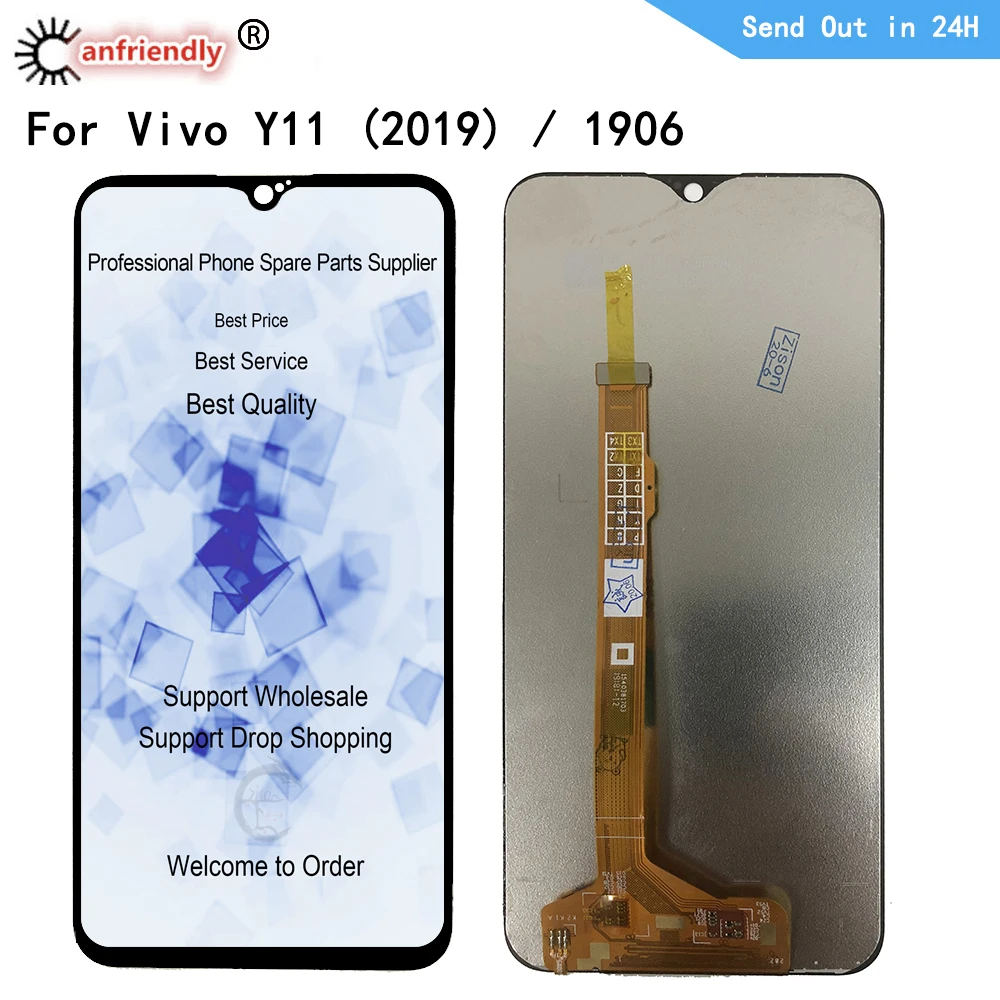 ЖК-дисплей s для Vivo Y11 6 35 (2019) 1906 дюйма сенсорная панель Модуль Сенсорного