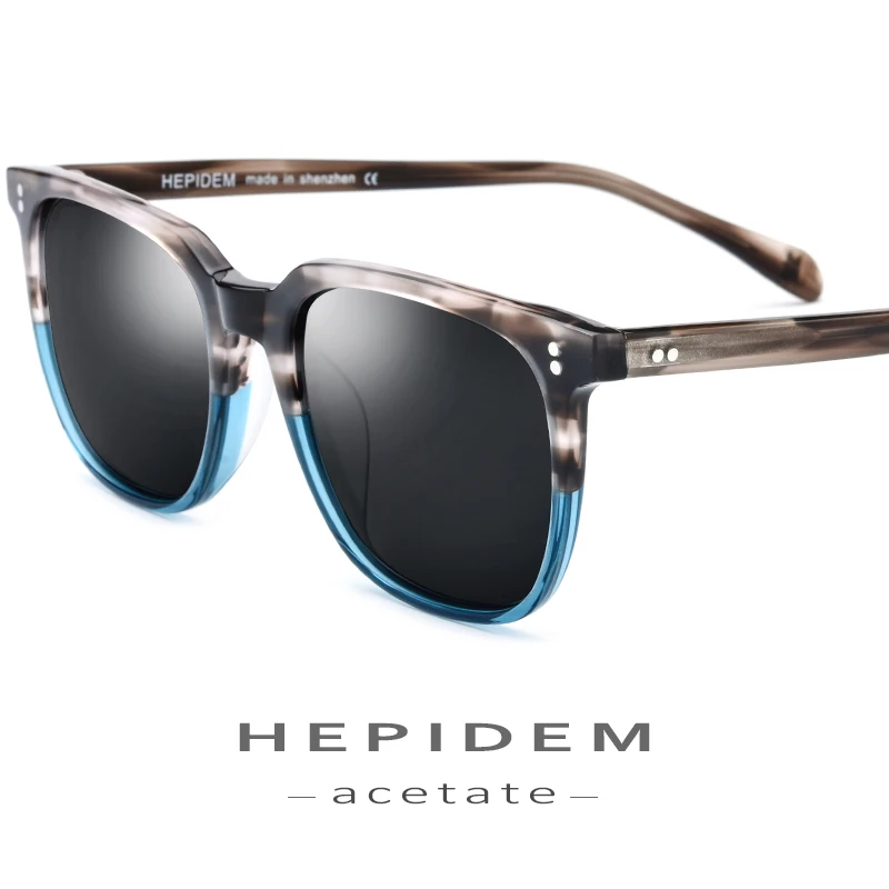 Ацетатные поляризованные солнцезащитные очки для мужчин, высокое качество, модные брендовые дизайнерские винтажные Квадратные Солнцезащитные очки для женщин, солнцезащитные очки