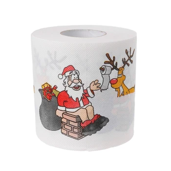 

10PCS 2 Floors Christmas Santa Deer Toilet Paper Toilet Paper Living Room Decoration Toilet Paper Gift