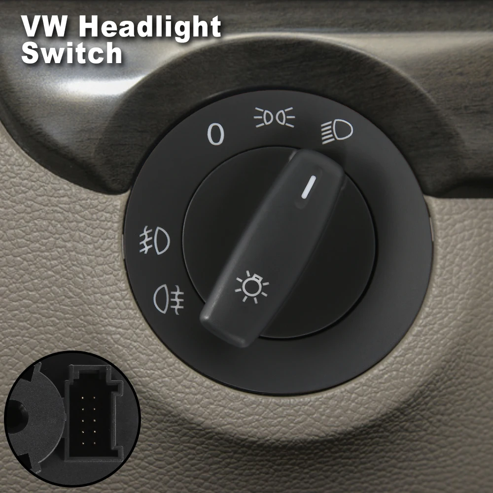 HeadLight Switch Head Lamp Switch for VW Golf MK5 Caddy JETTA TOURAN BORA Passat B6 B7 Transporter T5 1K0 941 431Q 1K0941431Q