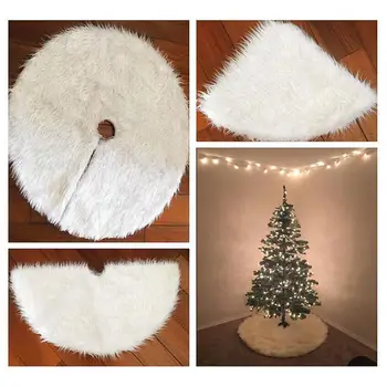 

Christmas Tree Skirt Base Soft Plush Floor Mat Cover XMAS Party Ornament Pad Hot Christmas Tree Mat