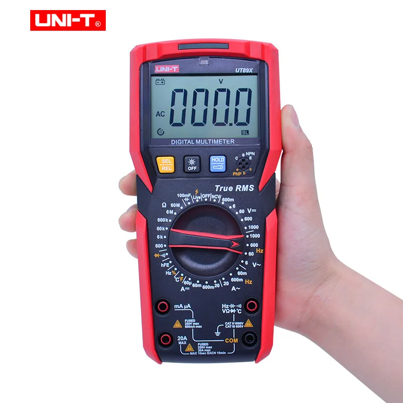 

UNI-T UT89X TRMS multimeter tester ac dc Voltmeter Ammeter Capacitance Frequency Resistance tester with Temperature testing