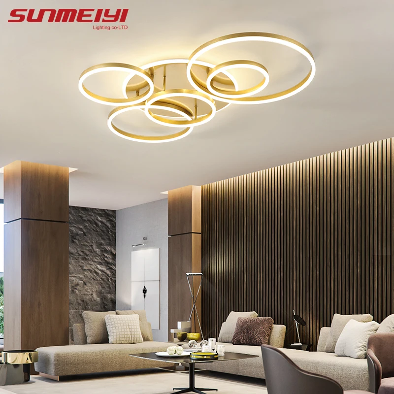 調整可能な強度のリングが付いた北欧のledシーリングライト,屋内照明,装飾シーリングライト,リビングルーム,キッチン,ダイニングルーム,ベッド ...