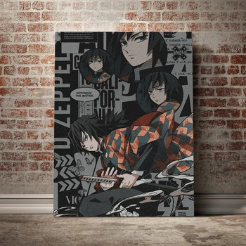 

Giyu Tomioka Kimetsu no Yaiba anime Canvas poster Painting wall Art decor Living room Bedroom Study Home Decoration Prints