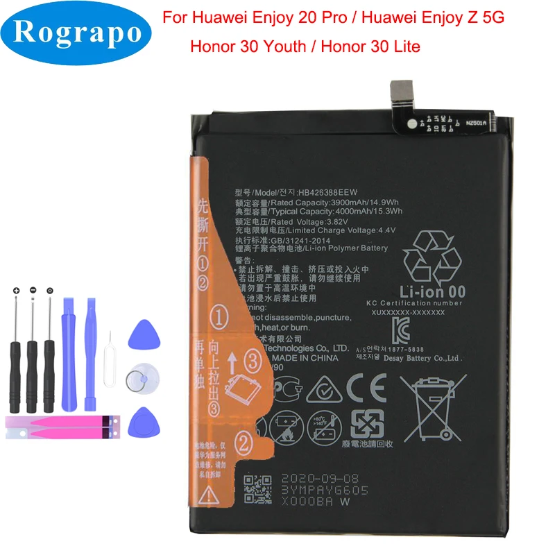 Новый оригинальный аккумулятор 4000 мАч HB426388EEW для Huawei Enjoy Z 5G 20 Pro Honor 30 Lite Youth |