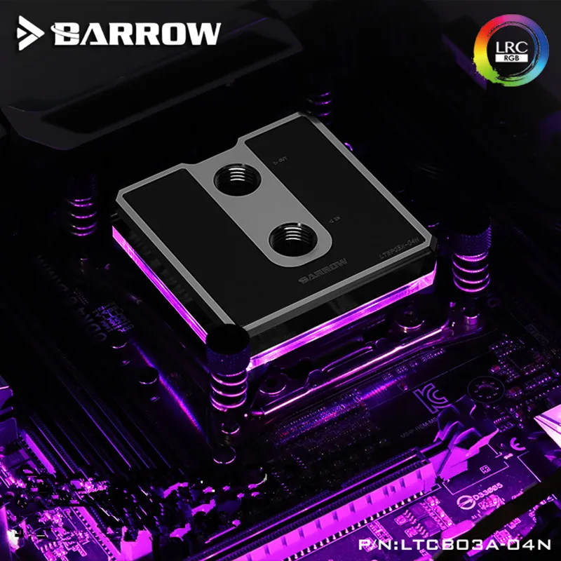 Barrow LTCP03A 04N для процессора RyzenAMD / AM4/AM3 водяной блок LRC RGB v2 POM латунная версия huang