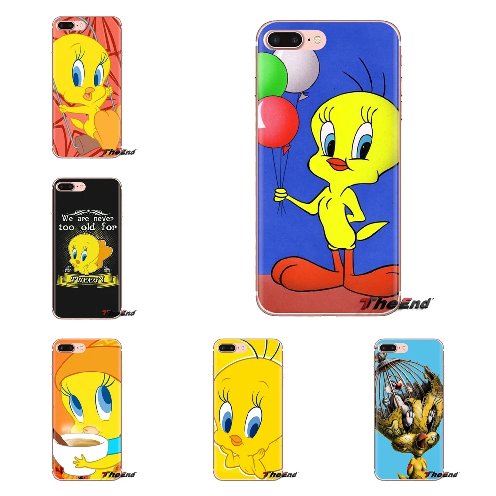 looney tunes Tweety Bird For iPhone XS Max XR X 4 4S 5 5S 5C SE 6 6S 7 8 Plus Samsung Galaxy J1 J3 J5 J7 A3 A5 TPU Silicone Case |