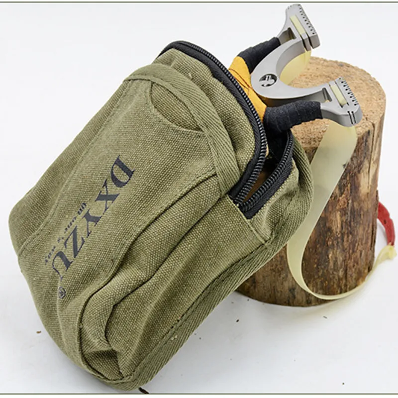 1pcs Slingshot fine Material canvas bags Balls Bag Case Pouch Holster Sling Shot Hunting Sports slingshot Accessories