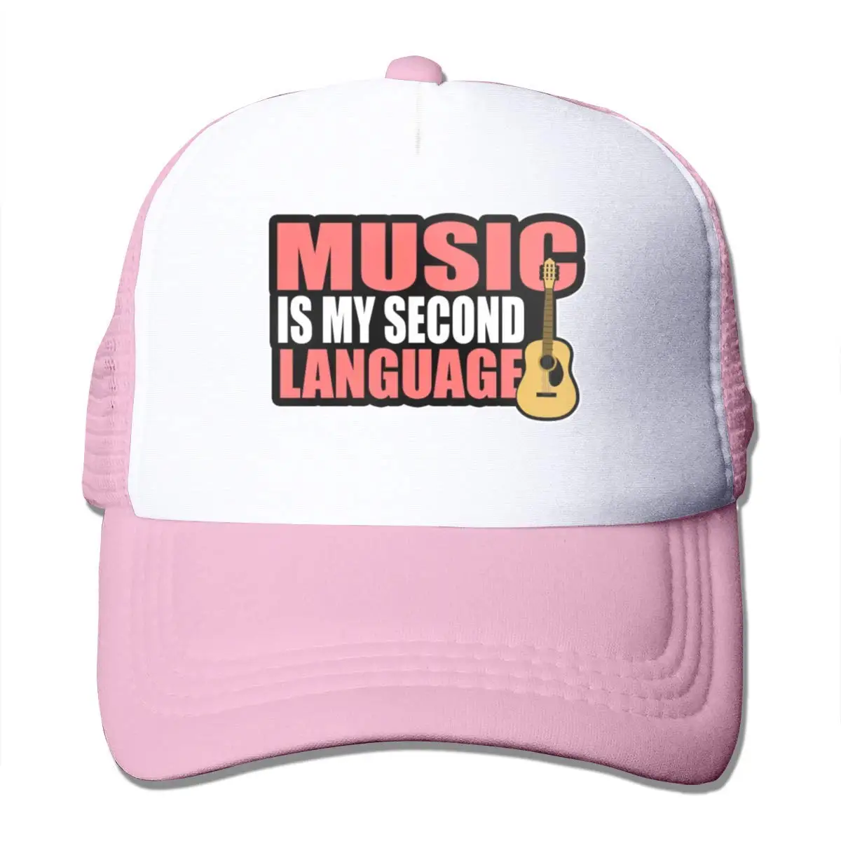 Music is My Second language сетчатая Бейсболка унисекс В Стиле Дальнобойщика розовые шапки