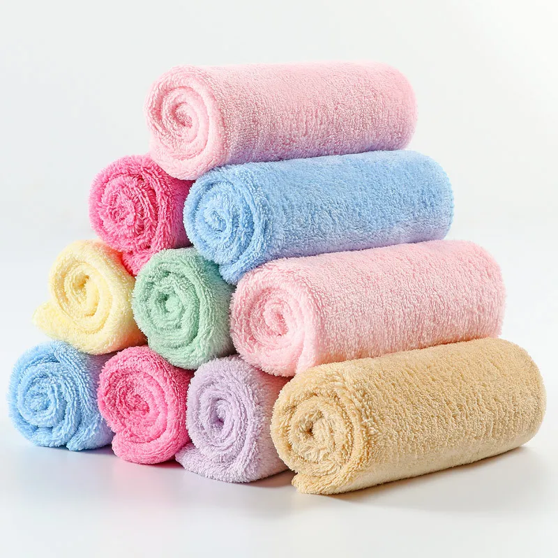  Infant Small Square Towel 10 Color Mixture-Infant Newborns Face Towel than Pure Cotton Gauze Soft H
