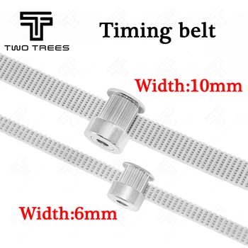 

3D Printer Accessories 2GT-6MM 10MM PU with steel core GT2 Open Timing Belt Width 6mm 10mm for RepRap Mendel Rostock CNC