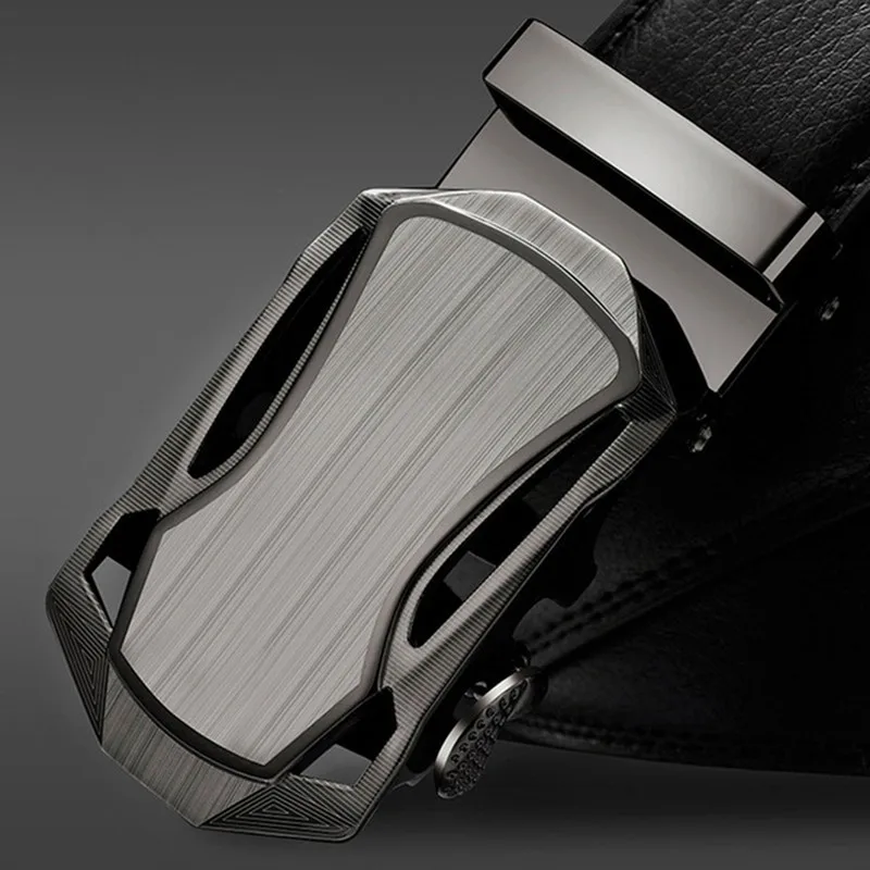 Famous style Male Metal Automatic Buckle Brand Belt Men Genuine Luxury Leather Men\'s business Belts for Men Strap dropshipping