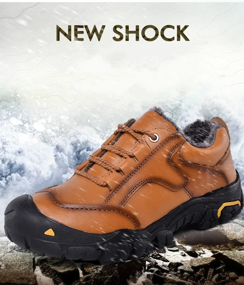 Size38-50 очень большие мужские зимние походные ботинки плюс хлопок теплая Уличная обувь для отдыха