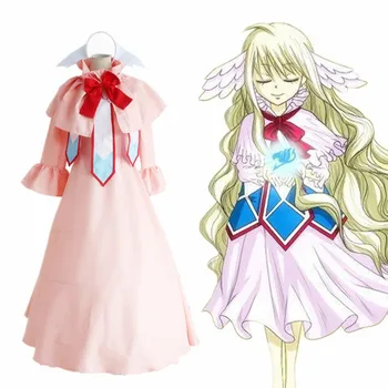 

FAIRY TAIL Mavis Vermilion Dress uniform Cosplay Costume Halloween Lady Lolita skirt Girl FAIRY TAIL Evening Dress Costume