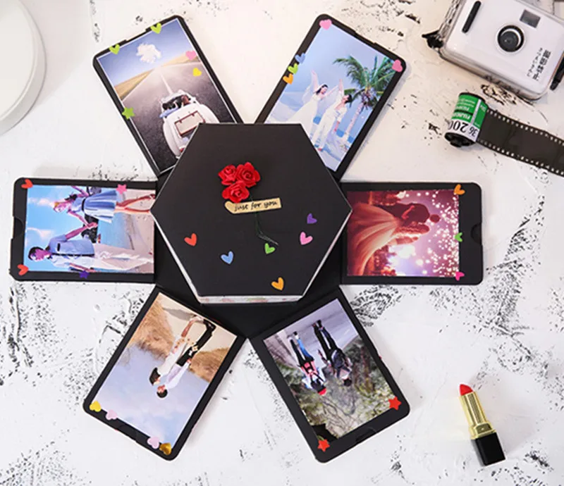 Hexagon Explosion фотоальбом DIY Скрапбукинг детские романтические подарки на день