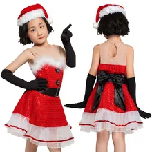 Рождественская Одежда для девочек; платье для костюмированной вечеринки; Рождественский костюм с юбкой; Детский костюм; вечерние, карнавальные, рождественские платья; комплект одежды на Рождество для малышей