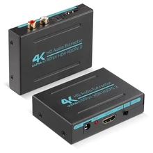 

Tjtak HDMI 2.0 Audio Extractor 4K@60Hz HDMI to HDMI with Audio Optical SPDIF +RCA L/R Stereo Splitter Adapter Supports HDCP 2.2