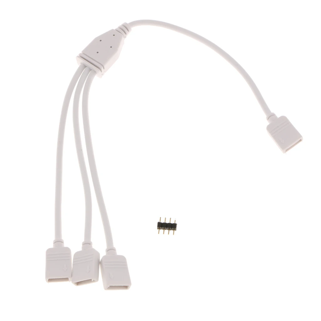 4Pin 1 To 2/3/4 Connector Female Cable Adapter For 3528 LED RGB Strip Light