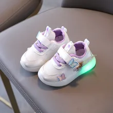 Sapatos da menina da criança sapatos casuais princesa fundo macio anti deslizamento sapatos da menina do bebê roxo cor rosa recém nascido malha respirável crianças tênis