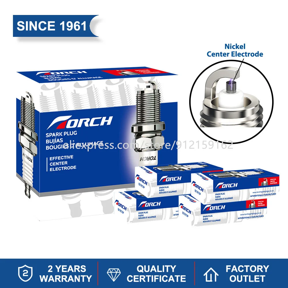 Screw Terminal Spark Plug TORCH E6TC 4-6PCS Replace for Candles BP6HS(4511) А17В A17V 2410-3707010 HONDA 98076-56719 98076-56721