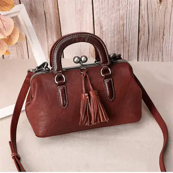 

Nesitu Highend Fashion New Black Green Red Brown Vegatable Tanned Genuine Leather Women Shoulder Messenger Bag Handbag M10628