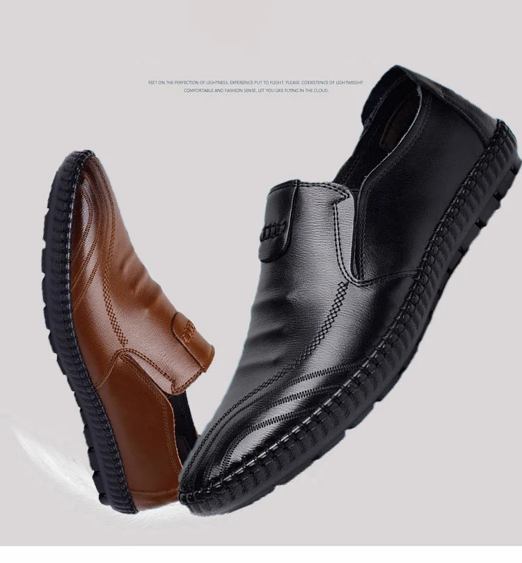Модная Кожаная обувь; удобные мужские лоферы; легкие мокасины;# NX1106