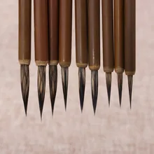 4 шт./лот, тонкая кисть для рисования, ручка, камень, барсук, кисть, китайская Ручка-кисть для каллиграфии, художественная акриловая акварель маслом, кисть для рисования