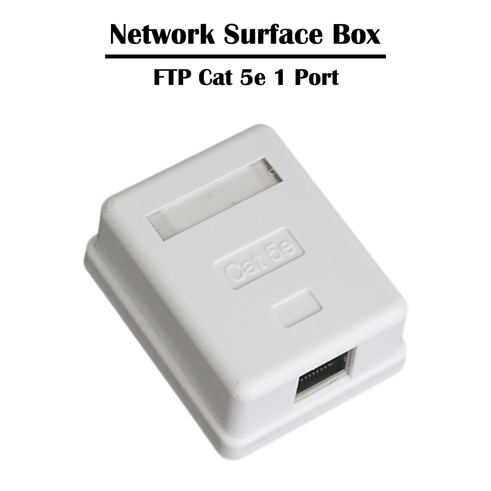Сетевая распределительная коробка 1 порт UTP/FTP Cat 5e/ 6 сетевая Поверхностная