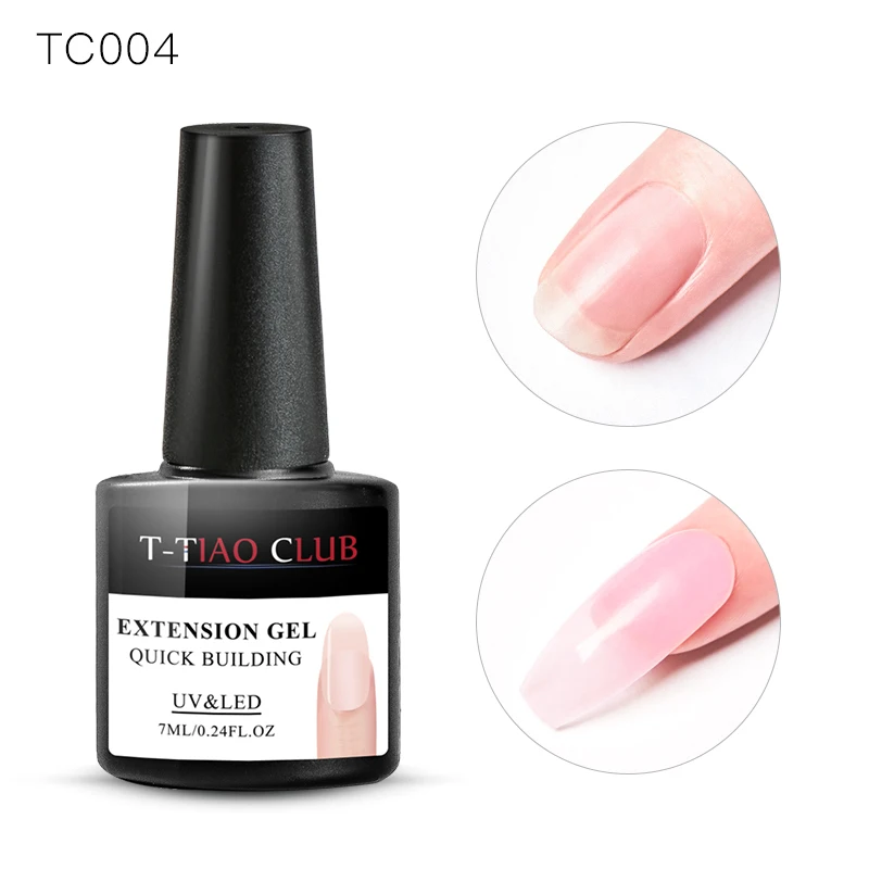 T-TIAO CLUB, 7 мл, быстрое удлинение, гель, телесный, прозрачный, розовый, белый, УФ, поливинилхлорид, строительный гель, лак, накладные ногти Типсы Искусство, маникюр, замочить - Цвет: HS01217