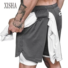 Профессиональные мужские шорты для бега, летние шорты для спортзала, шорты для фитнеса, спортивные мужские шорты, 2 шт., спортивные шорты для пробежек и тренировок, спортивные шорты, Rashgard