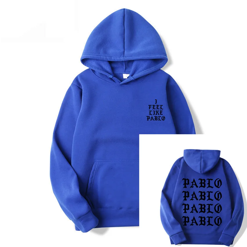 Blue 2 Женские толстовки с капюшоном, толстовка I Feel Like Paul Pablo Kanye West, черная женская уличная Толстовка в стиле хип-хоп размера плюс, Женская толстовка с капюшоном - Цвет: Blue 2