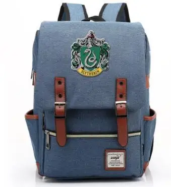 22 Mochila Magic Hogwarts Ravenclaw Слизерин Гриффиндор для мальчиков и девочек портфели для подростков школьные сумки холщовые женские мужские сумки - Цвет: 22