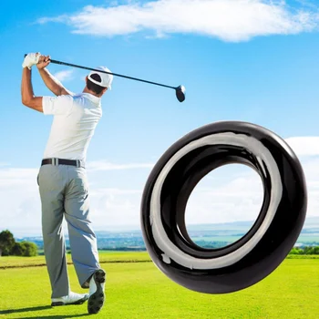 

Golf Swing Practic Metal Round Weight Power Swing Ring Golf Clubs Warm up Golf Training Aid Golfing Weighted Practice Tool