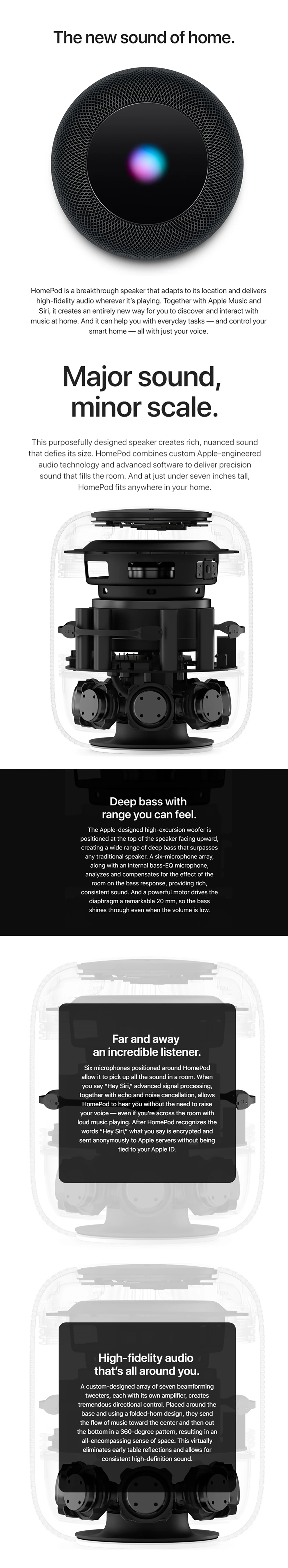 Аутентичный Apple Homepod беспроводной умный динамик шумоподавление