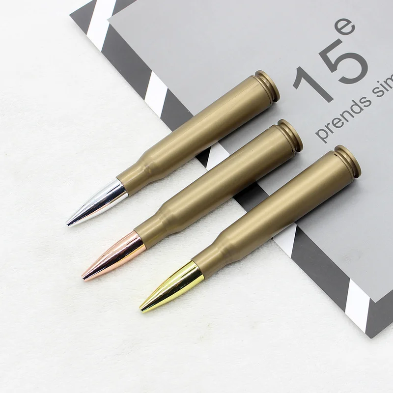 En venta Creativo simulación Retro bala de bolígrafo de plástico estudiante chico juguete Premio Oficina publicidad regalos 1,0mm ezYoMx6nMD1