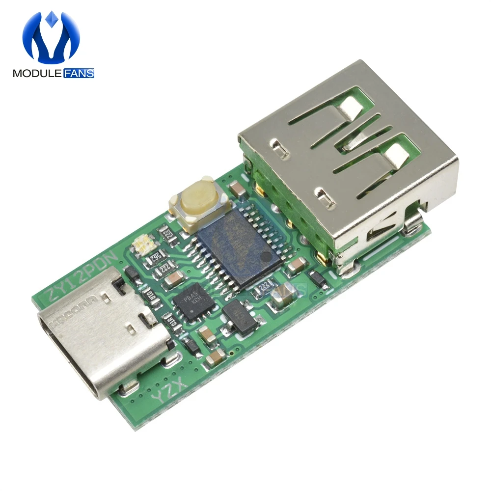 Тип-c USB-C PD2.0 PD3.0 к DC пародия скам Быстрая зарядка триггер детектор для опроса ноутбук блок питания сменный модуль Плата USB-PD