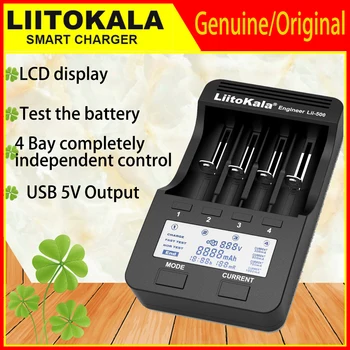 Liitokala Lii-500 Lii-402 cargador de batería Lii-202 Lii-100 Lii-400 cargador de 18650 para 26650, 21700, 18650, 18350, 14500 AA AAA batería 1