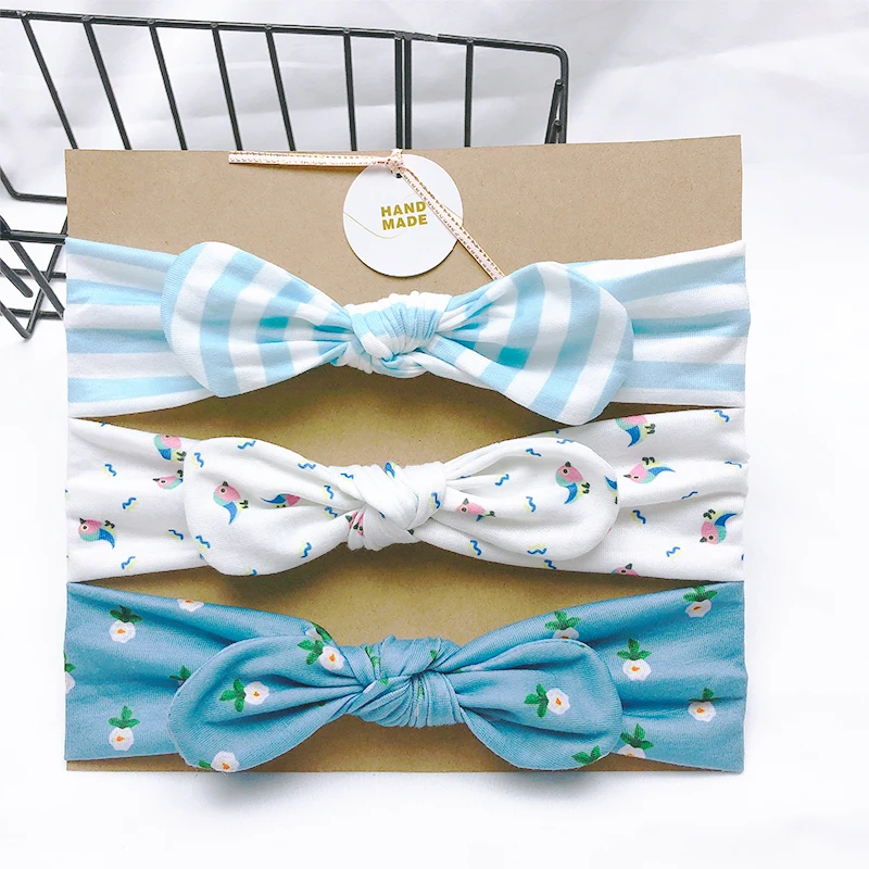 baby accessories 3pcs/lot Solid Nylon baby headband Bow Headbands For Cute Kids  Indian Turban Knot Rabbit Cotton Kids Hair Accessories accessoriesdiy baby 