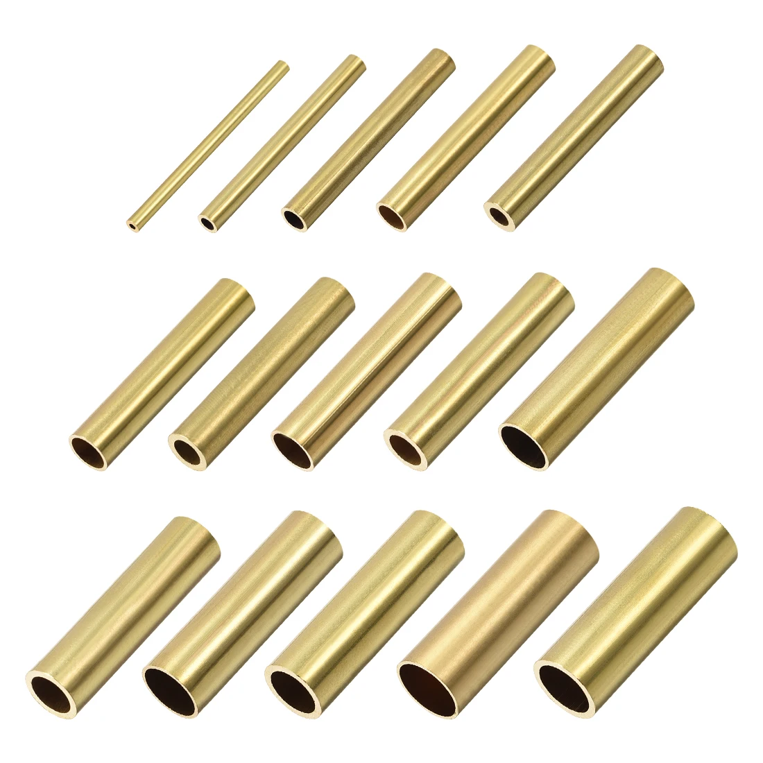 Uxcell Brass Tubing - 8mm OD X 0.5mm Wall X 400mm Length Seamless Round Tubes (3 Pack)